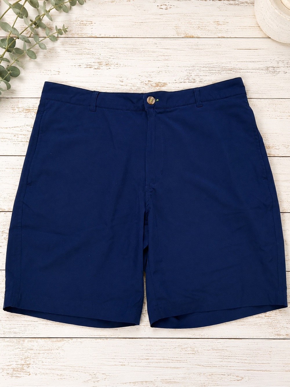TailorByrd Performance‎ Golf Shorts Blue Stretch Flat Front Mens 34